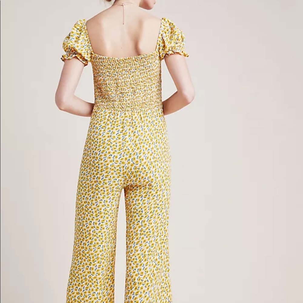 Anthropologie Faithfull The Brand Lazlo Smocked Jumpsuit View 3
